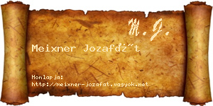 Meixner Jozafát névjegykártya